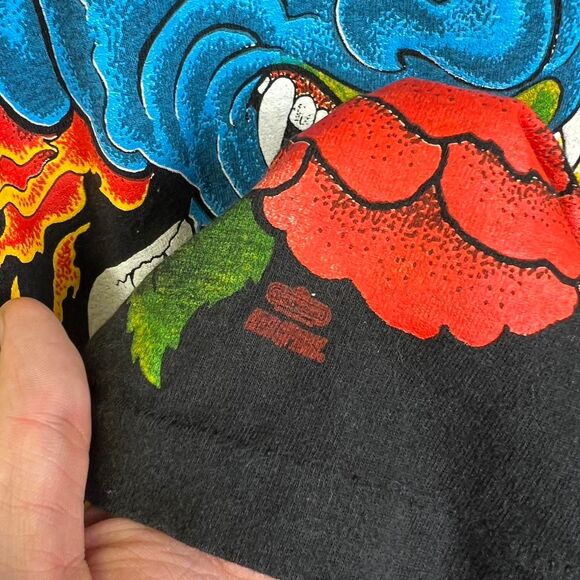 Vintage Ozzy Osbourne Tattoos All Over Print Concert Shirt 1992 Black Size L - Picture 4 of 8